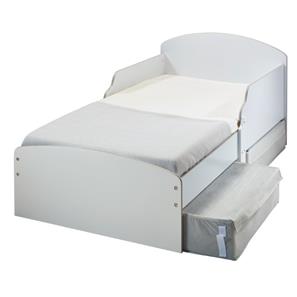 Lasten puinen Junior sänky säilytystilalla, valkoinen v2 (140cm)-3