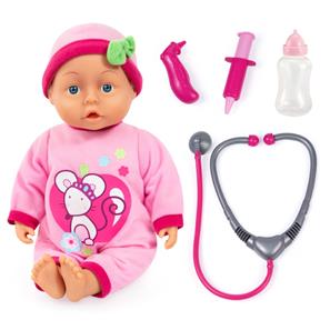 Lastenlääkäri-nukke (33cm), äänet ja tarvikkeet