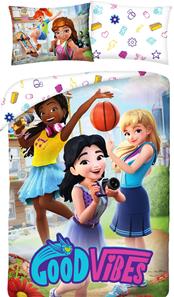 Lego Friends vuodevaatteet - 100 prosenttia puuvillaa