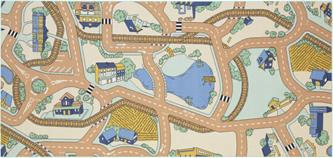 Leikkiautomatto Desert Fog 95 x 200 cm