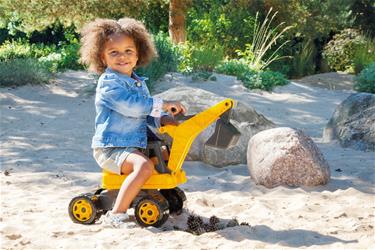 GIGA TRUCKS Eco Jätti Kaivinkone Potkuauto musta/keltainen, 70 cm-2