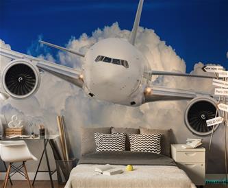 Lentokone tapetti 243 x 203 cm