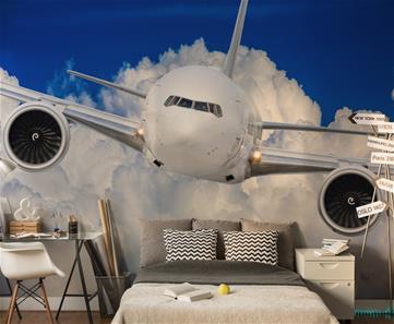Lentokone tapetti 243 x 203 cm
