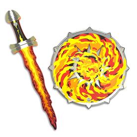 Liontouch Flame Fantasy -setti, miekka ja kilpi