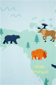 Maailman kartta De Luxe lasten matto 120x200 cm-5