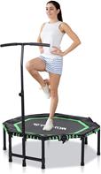 MCU-Sport Fitness Trampoliini Octagon taiteltava ja kahva 122cm, vihreä