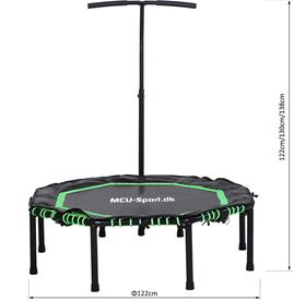  MCU-Sport Fitness Trampoliini Octagon taiteltava ja kahva 122cm, vihreä-2