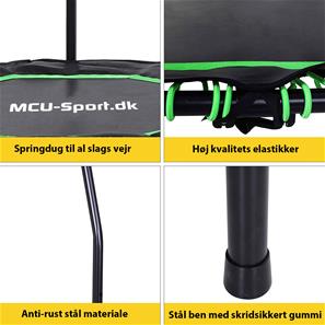  MCU-Sport Fitness Trampoliini Octagon taiteltava ja kahva 122cm, vihreä-4