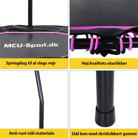  MCU-Sport Fitness Trampoliini Octagon taiteltava + kahva 122cm, pink-2