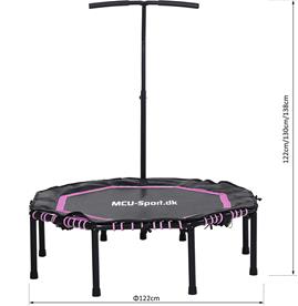  MCU-Sport Fitness Trampoliini Octagon taiteltava + kahva 122cm, pink-4
