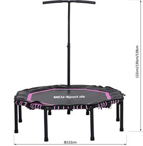  MCU-Sport Fitness Trampoliini Octagon taiteltava + kahva 122cm, pink-4