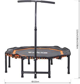  MCU-Sport Fitness Trampoliini Octagon taitettava ja kahva 122cm, oranssi-2