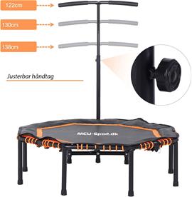  MCU-Sport Fitness Trampoliini Octagon taitettava ja kahva 122cm, oranssi-3