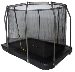 MCU-Sport Maahan upotettava trampoliini 213 x 153 cm + turvaverkko-2