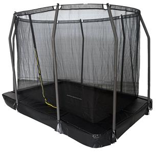 MCU-Sport Maahan upotettava trampoliini 213 x 153 cm + turvaverkko-2