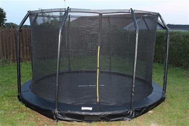 MCU-Sport Maahan upotettava trampoliini 3.7M + turvaverkko-2