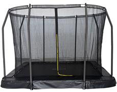MCU-Sport Maahan upotettava trampoliini 305 x 213 cm + turvaverkko