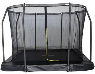 MCU-Sport Maahan upotettava trampoliini 305 x 213 cm + turvaverkko