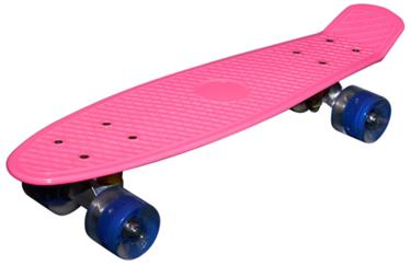   MCU-Sport vaaleanpunainen LED-valo rullalauta + ABEC7