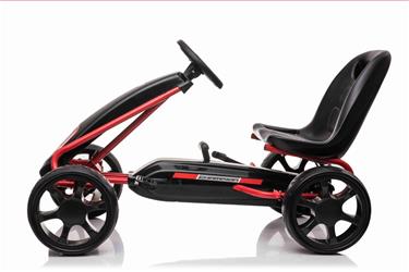 MegaLeg Champion 28 AIR Pedal Go-kart ilmakumirenkailla, musta-2