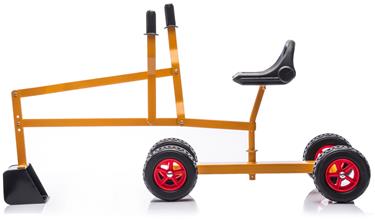 MegaLeg Metallinen kaivinkone HQ3 pyörillä  lapsille, Oranssi-3