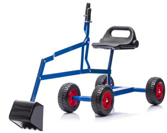 MegaLeg Metallinen kaivinkone HQ3 pyörillä lapsille, Sininen