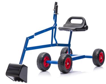 MegaLeg Metallinen kaivinkone HQ3 pyörillä lapsille, Sininen