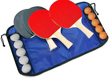 MegaLeg perhepöytätennis-setti, 4 mailaa ja 10 palloa