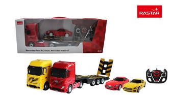 Mercedes-Benz Actros RC-kuorma-auto + Mercedes AMG GT auto 2.4G-6