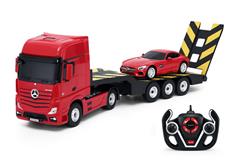Mercedes-Benz Actros RC-kuorma-auto + Mercedes AMG GT Car 2.4G punainen