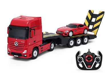 Mercedes-Benz Actros RC-kuorma-auto + Mercedes AMG GT Car 2.4G punainen