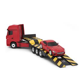 Mercedes-Benz Actros RC-kuorma-auto + Mercedes AMG GT Car 2.4G punainen-2