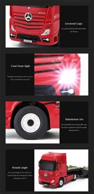 Mercedes-Benz Actros RC-kuorma-auto + Mercedes AMG GT Car 2.4G punainen-8