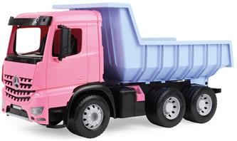 Mercedes-Benz Arocs -kippiauto, vaaleanpunainen/sininen, 67 cm