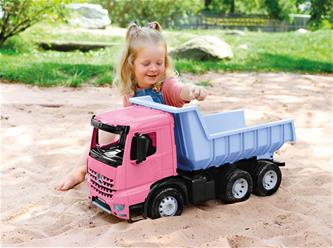 Mercedes-Benz Arocs -kippiauto, vaaleanpunainen/sininen, 67 cm-2