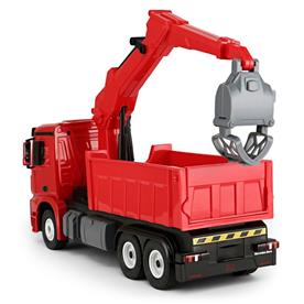 Mercedes-Benz Arocs RC-kuorma-auto nosturilla 2.4G, punainen-3