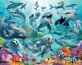 Meren alla / Under the Sea tapetti 243 x 305 cm-2