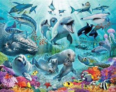 Meren alla / Under the Sea tapetti 243 x 305 cm-2