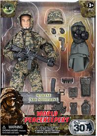 Merijalkaväen sotilasfiguuri 30,5cm tarvikkeineen-2