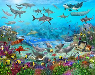 Meriseikkailu tapetti 243 x 305 cm (2024)-2