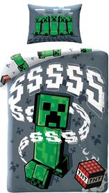 Minecraft Creeper vuodevaatteet 140 x 200 cm - 100 prosenttia puuvillaa.