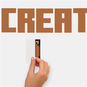 Minecraft Eat, Sleep, Mine, Create Seinätarra-3