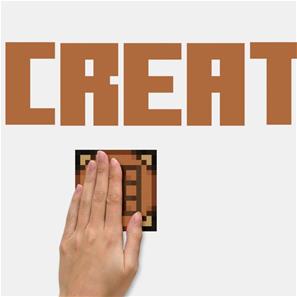 Minecraft Eat, Sleep, Mine, Create Seinätarra-4
