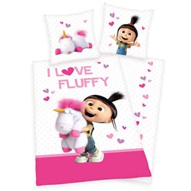 Minions I Love Fluffy Unicorn Vuodevaatteet - 100 prosenttia puuvillaa.