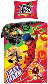 Miraculous Ladybug ''Lucky Charm'' vuodevaatteet, 100 puuvillaa.