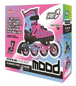 MOOD Vaaleanpunaiset inline-Rullaluistimet-2