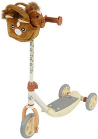 MoVe Pets2Go! 3-pyöräinen potkulauta, pehmoponi ja laukku