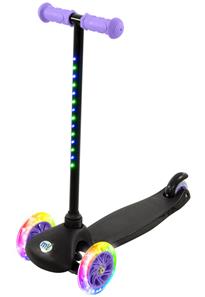 MoVe Tilt & Glo 3-pyöräinen potkulauta LED-valoilla, Violetti