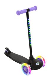 MoVe Tilt & Glo 3-pyöräinen potkulauta LED-valoilla, Violetti-3