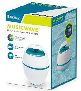 MusicWave kelluva LED Bluetooth-kaiutin uima-altaalle